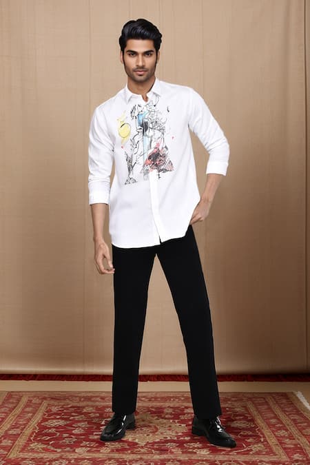 Arihant Rai Sinha Doodle Print Shirt 