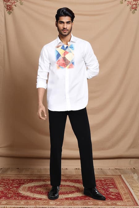 Arihant Rai Sinha Abstract Print Shirt 