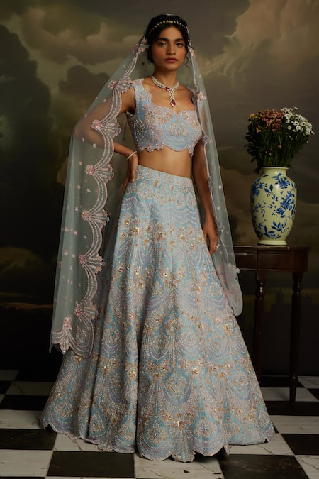 Kavitha Gutta Serenity Sequin Embroidered Lehenga Set 