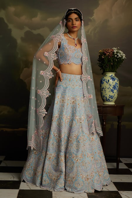 Kavitha Gutta Serenity Sequin Embroidered Lehenga Set 