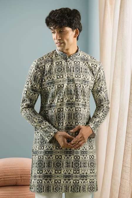 Arihant Rai Sinha Geometric Print Kurta 