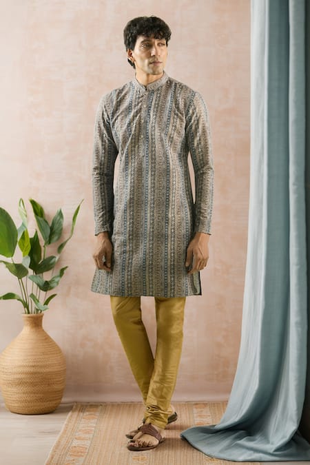 Aryavir Malhotra Sequin Embroidered Kurta Set 