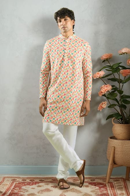 Aryavir Malhotra Abstract Print Kurta Set 