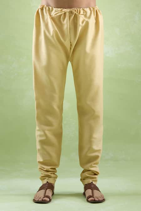 Buy_Arihant Rai Sinha_Gold Silk, Cotton Sequins, Embroidery Bandhani Print Bundi And Kurta Set 