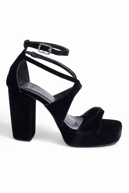 Buy_Sko_Black Monica Plain Strappy Heels_Online_at_Aza_Fashions