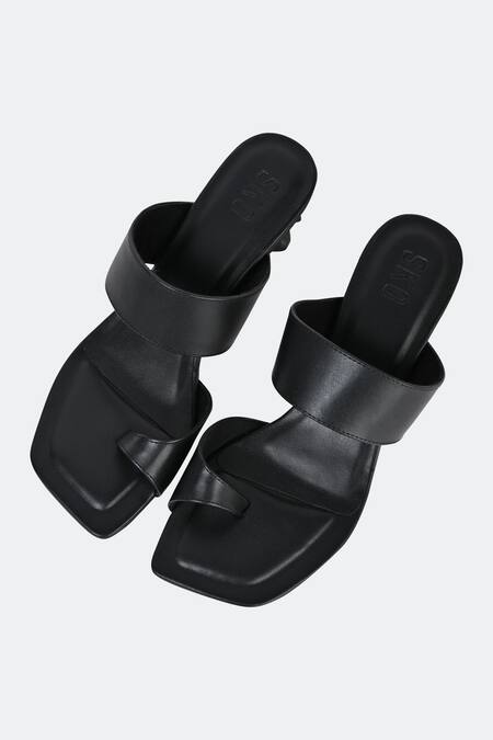 Sko_Black Amor Vegan Leather Heels_Online_at_Aza_Fashions