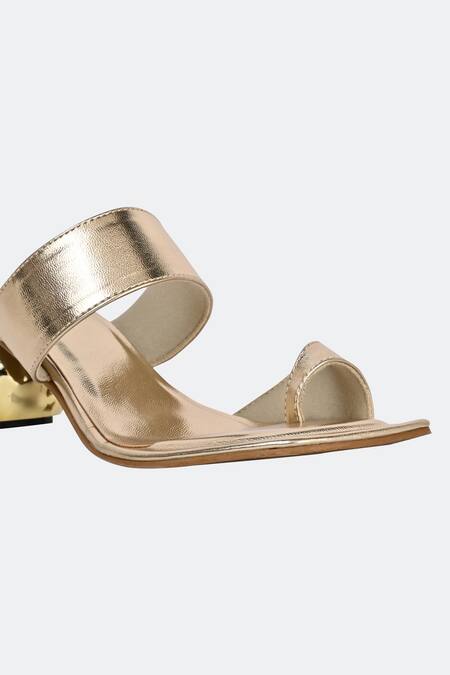 Buy_Sko_Gold Dahlia Abstract Strap Heels