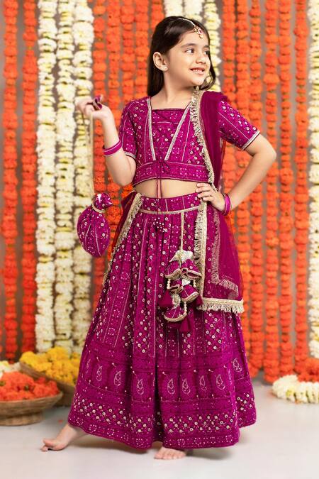 Free Sparrow_Purple Georgette And Net Embroidery Sequin Lehenga Set_Online_at_Aza_Fashions