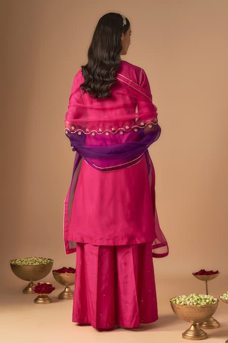 Cupid Cotton Gulshan Zardosi Embroidered Kurta Sharara Set 