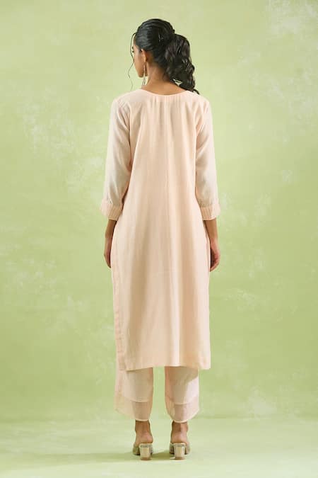 Kanika Sharma Pearls Embroidered Kurta Set 