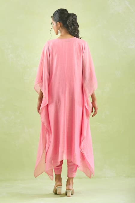 Kanika Sharma Floral Embroidered Kaftan & Dhoti Pant Set 