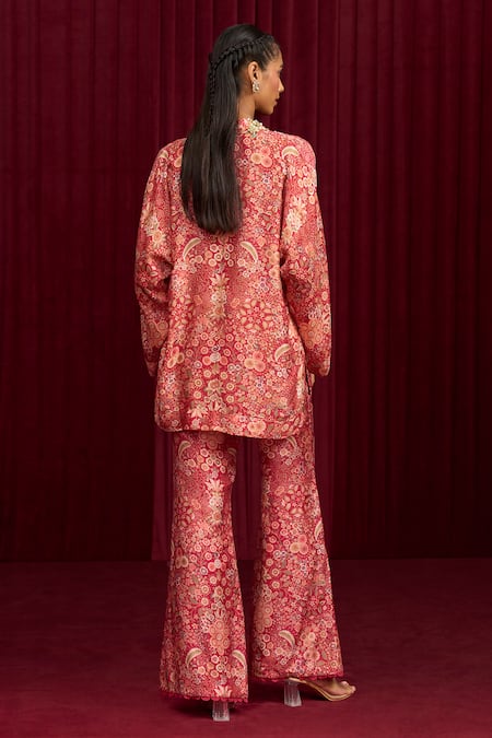 Ridhi Mehra Swing Floral Blossom Print Shirt With Pant 
