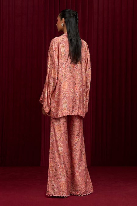 Ridhi Mehra Bliss Floral Blossom Print Shirt With Pant 