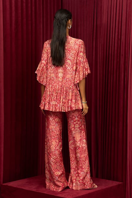 Ridhi Mehra Melody Floral Print Tunic With Pant 