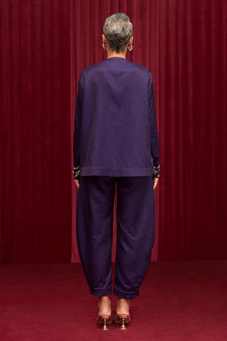 Ridhi Mehra Jazz Floral Embroidered Top With Pant 