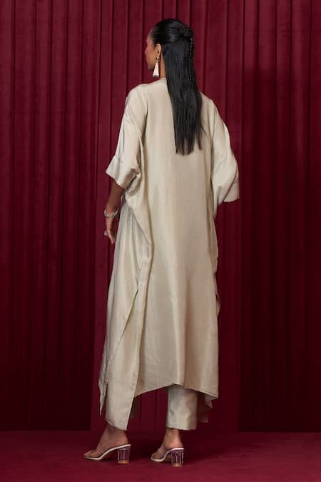 Ridhi Mehra Crescendo Embroidered Yoke Kaftan With Pant 