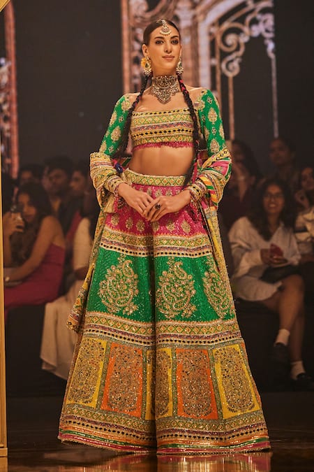 The Royaleum Mirror Embroidered Lehenga & Blouse Set 