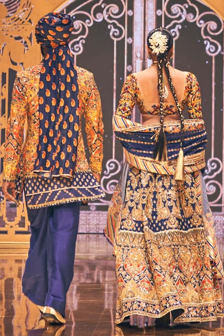 The Royaleum Floral Embroidered Lehenga Set 