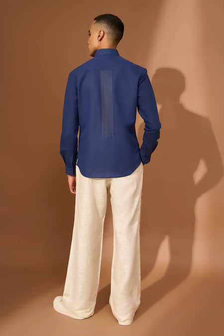 Vivek Karunakaran Ray Stitch Embroidered Shirt 