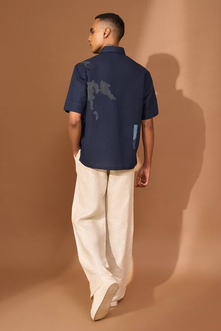 Vivek Karunakaran Shatter Kantha Embroidered Shirt 