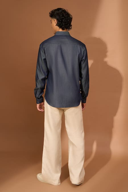 Vivek Karunakaran Circular Patch Embroidered Shirt 