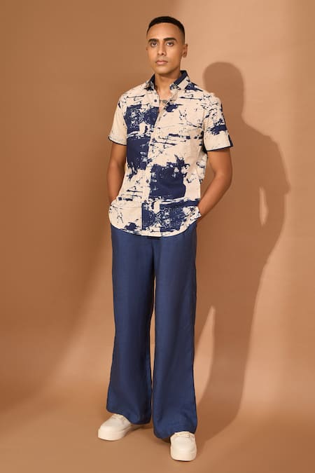 Vivek Karunakaran Crackle Print Shirt 