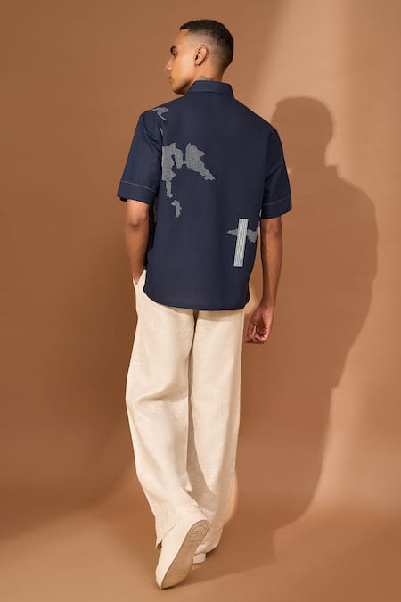 Vivek Karunakaran Kantha Embroidered Shirt 