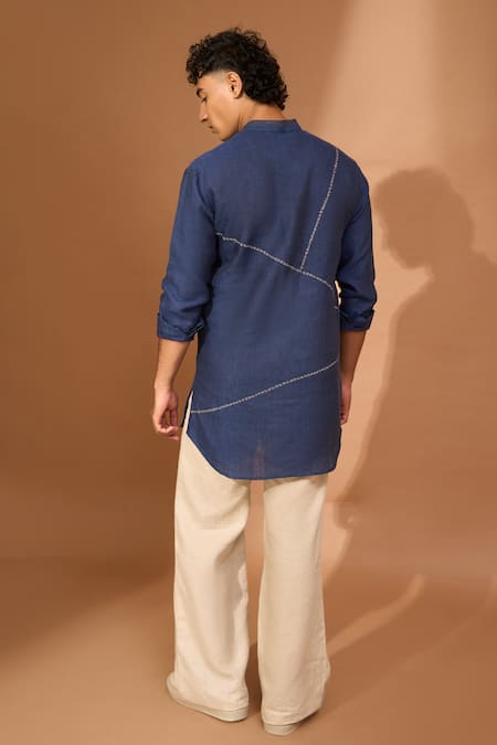 Vivek Karunakaran Bandhini Embroidered Pathan Kurta 