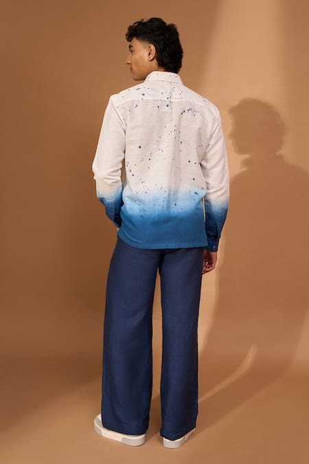 Vivek Karunakaran Ombre Splatter Pattern Shirt 