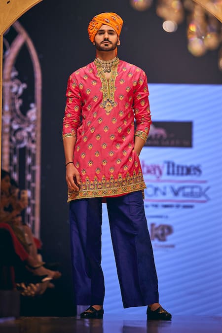 The Royaleum Zain Hand Embroidered Kurta With Pant 