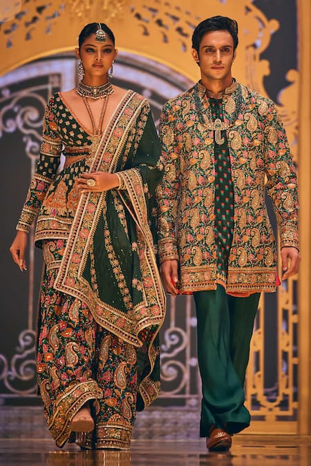 Shop The Royaleum Multi Color Silk Embroidery Tariq Hand Jacket With Kurta Set at Aza Fashions Shop_The Royaleum_Multi Color Silk Embroidery Tariq Hand Jacket With Kurta Set _at_Aza_Fashions