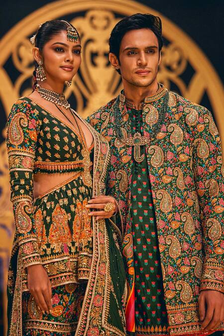 Shop The Royaleum Multi Color Silk Embroidery Tariq Hand Jacket With Kurta Set Online at Aza Fashions Shop_The Royaleum_Multi Color Silk Embroidery Tariq Hand Jacket With Kurta Set _Online_at_Aza_Fashions