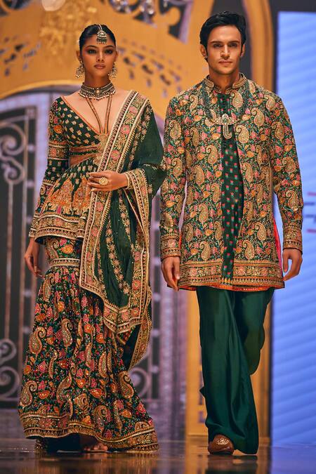 The Royaleum Multi Color Silk Embroidery Tariq Hand Jacket With Kurta Set at Aza Fashions The Royaleum_Multi Color Silk Embroidery Tariq Hand Jacket With Kurta Set _at_Aza_Fashions