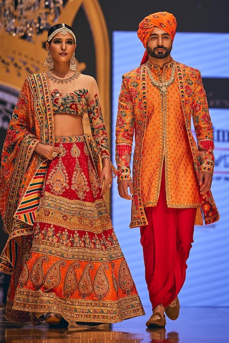 The Royaleum Hand Embroidered Sherwani & Dhoti Pant Set 