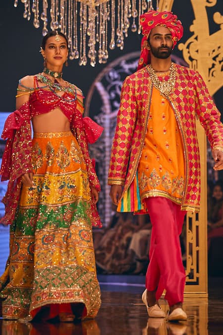 Shop The Royaleum Pink Silk Embroidery Hand Kurta Set at Aza Fashions Shop_The Royaleum_Pink Silk Embroidery Hand Kurta Set _at_Aza_Fashions