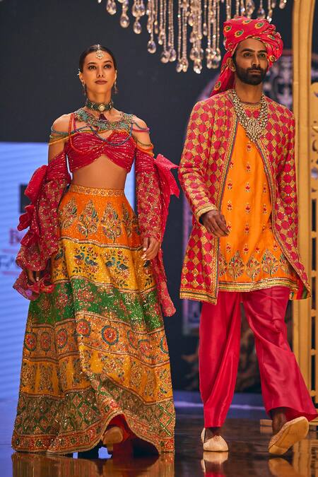 The Royaleum Pink Silk Embroidery Hand Kurta Set Online at Aza Fashions The Royaleum_Pink Silk Embroidery Hand Kurta Set _Online_at_Aza_Fashions