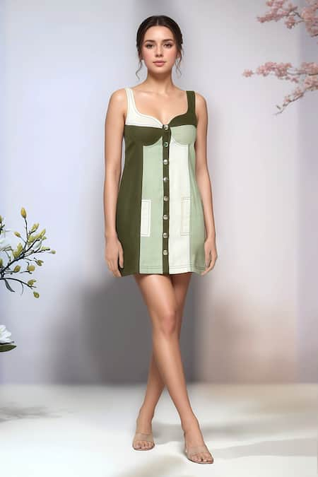 Samyukta Singhania Color Block Short Dress 