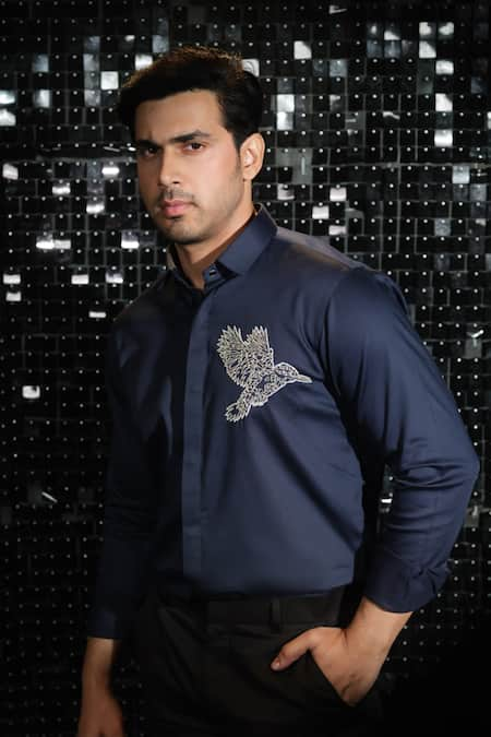 Sanjana reddy Designs Cutdana Embroidered Shirt 