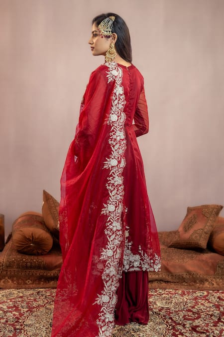 Aanchal Vijaywargi Aadhya Placement Embroidered Anarkali Pant Set 