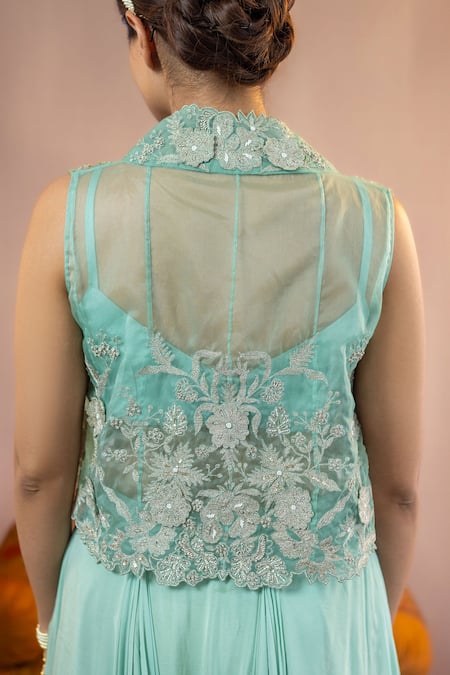 Aanchal Vijaywargi Aarna Embroidered Jacket & Skirt Set 