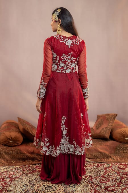 Aanchal Vijaywargi Adah Embroidered Anarkali & Palazzo Set 