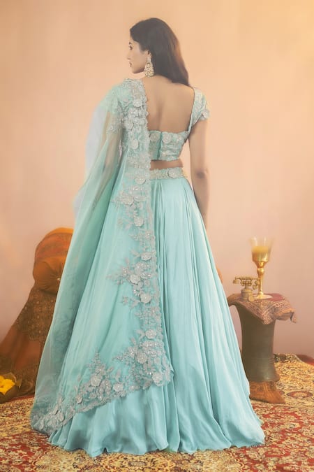 Aanchal Vijaywargi Damini Chandini Embroidered Blouse Lehenga Set 