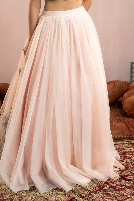 Buy Aanchal Vijaywargi Peach Organza Embroidery Round Neck Tara Cape And Skirt Set Online at Aza Fashions Buy_Aanchal Vijaywargi_Peach Organza Embroidery Round Neck Tara Cape And Skirt Set _Online_at_Aza_Fashions