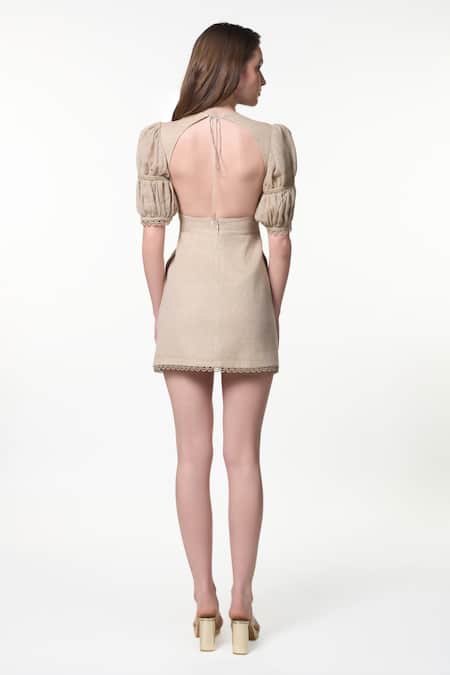 Verano By Tanya Georgia Crystal Neckline Embellished Dress 