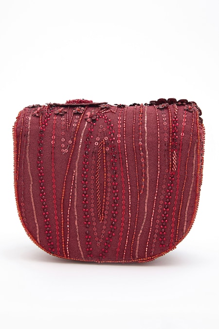 Doux Amour Fiona Sequin & Cutdana Floral Embroidered Mini Bag 