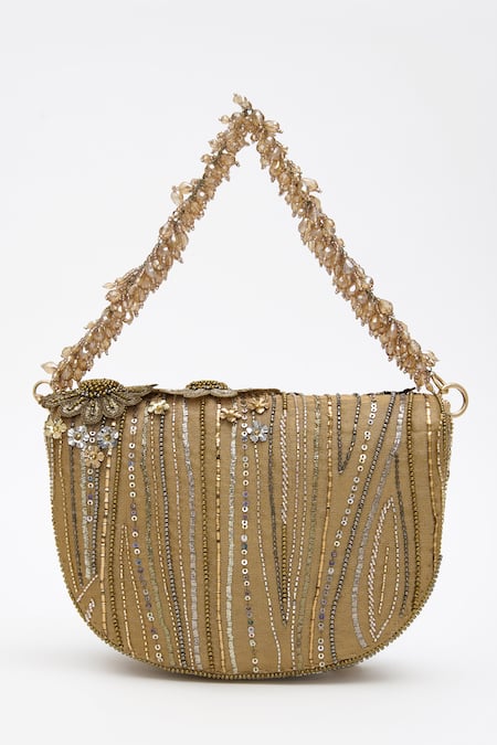 Doux Amour Fiona Sequin & Cutdana Floret Embroidered Bag 