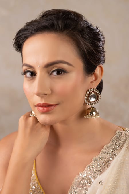 Anana Kritika Kundan Polki Embellished Earrings 