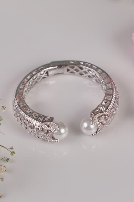 Anana Omega Zircon Embellished Bracelet 