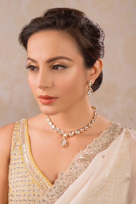 Anana Upasana Kundan Embellished Necklace Set 