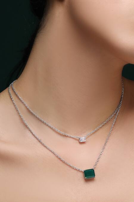 Varnika Arora White Dreamscape Vine Eternity Necklace Online at Aza Fashions Varnika Arora_White Dreamscape Vine Eternity Necklace _Online_at_Aza_Fashions